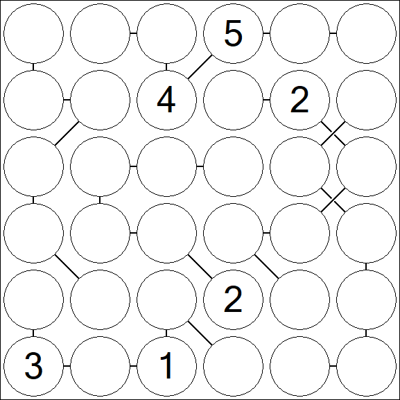 Chain Sudoku 6x6 - Difficile