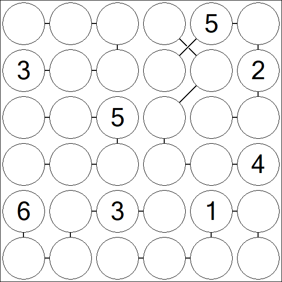Chain Sudoku 6x6 - Difficile