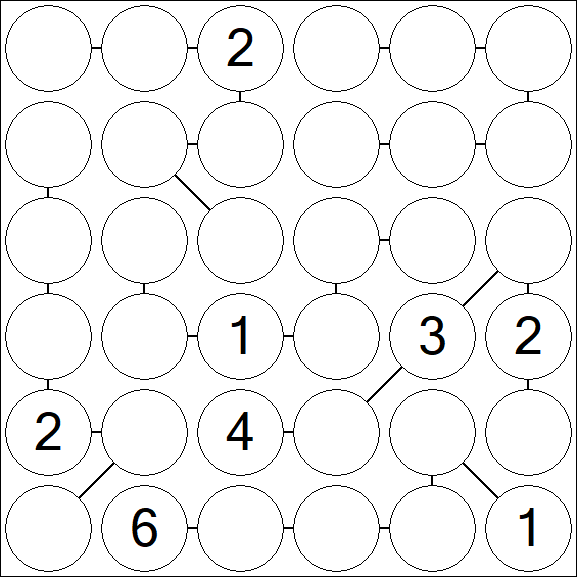 Chain Sudoku 6x6 - Difficile