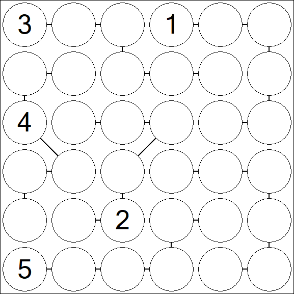 Chain Sudoku 6x6 - Difficile