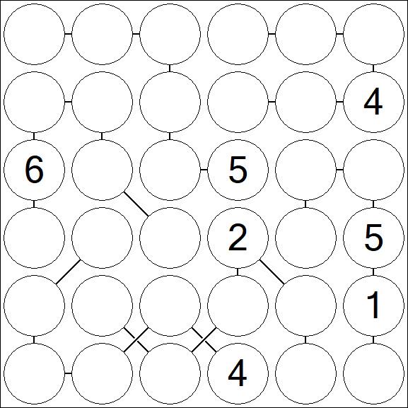 Chain Sudoku 6x6 - Difficile