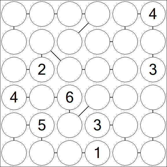 Chain Sudoku 6x6 - Difficile