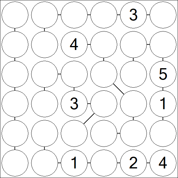 Chain Sudoku 6x6 - Difficile