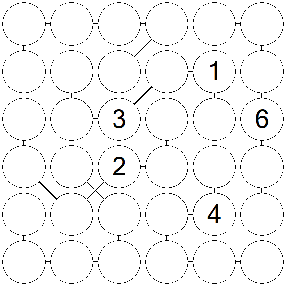 Chain Sudoku 6x6 - Difficile