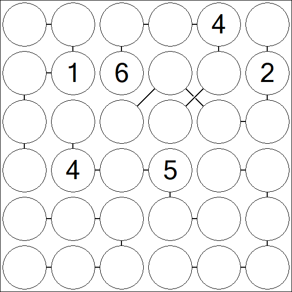 Chain Sudoku 6x6 - Difficile