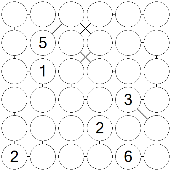 Chain Sudoku 6x6 - Difficile