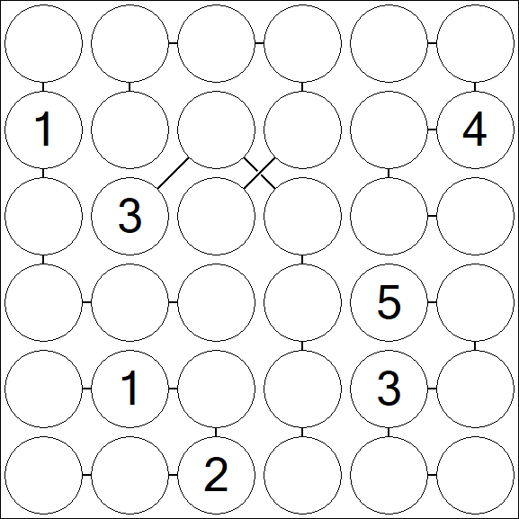 Chain Sudoku 6x6 - Difficile