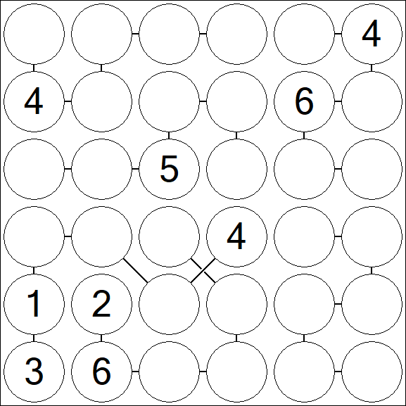Chain Sudoku 6x6 - Difficile