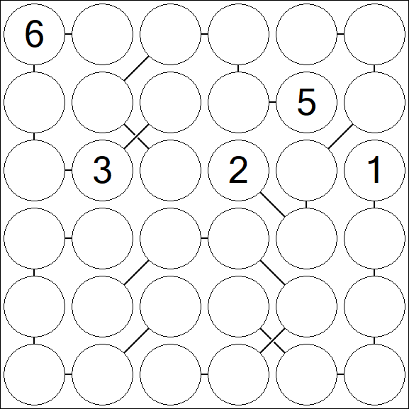Chain Sudoku 6x6 - Difficile