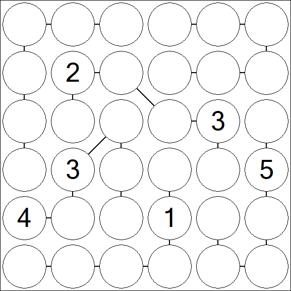Chain Sudoku 6x6 - Difícil