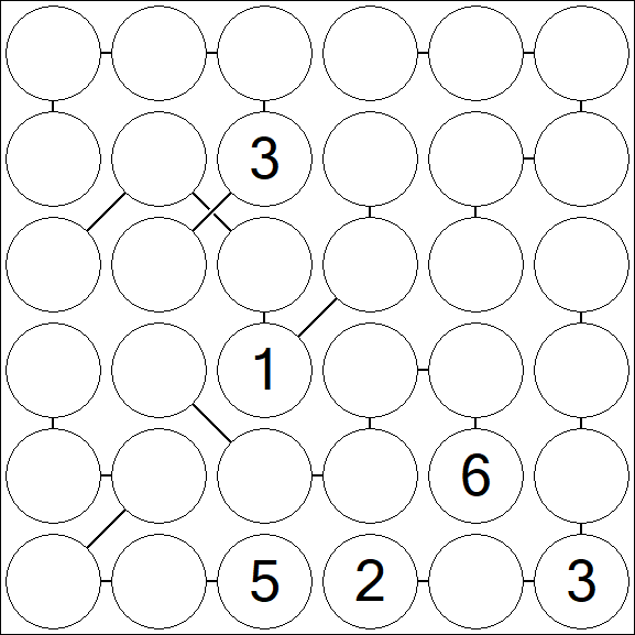 Chain Sudoku 6x6 - Difficile