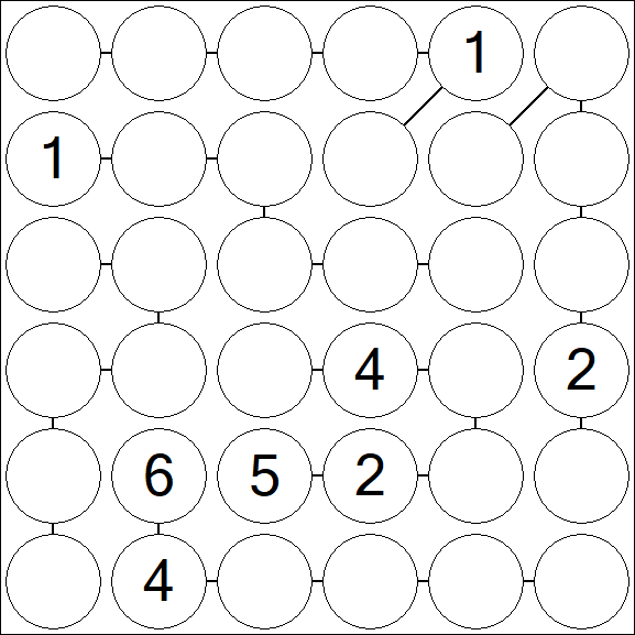 Chain Sudoku 6x6 - Difficile