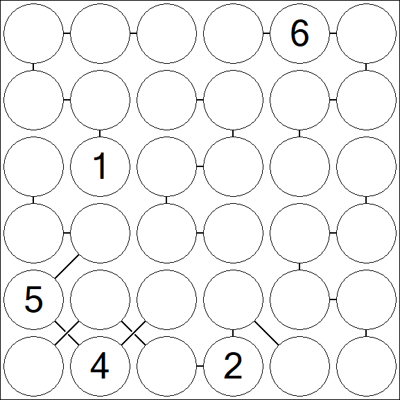 Chain Sudoku 6x6 - Difícil