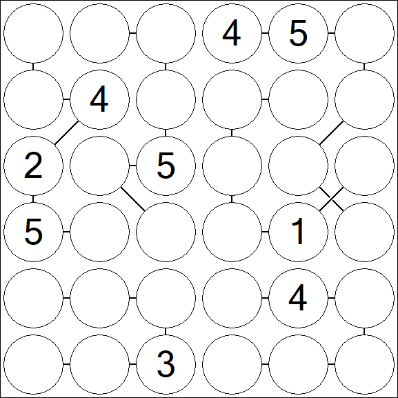 Chain Sudoku 6x6 - Difícil