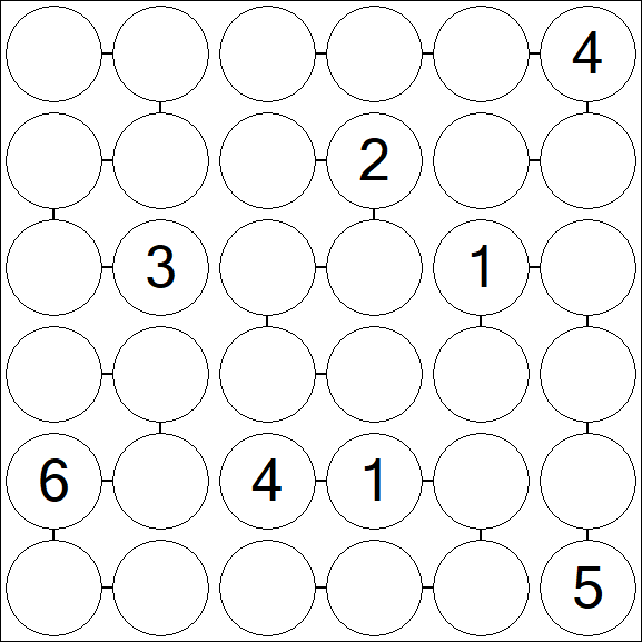 Chain Sudoku 6x6 - Difficile