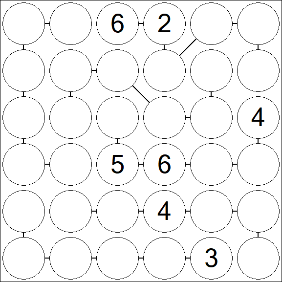 Chain Sudoku 6x6 - Difficile