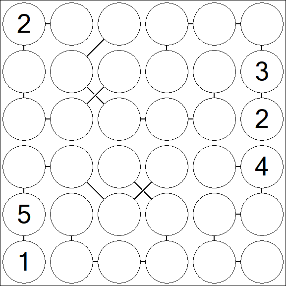 Chain Sudoku 6x6 - Difficile