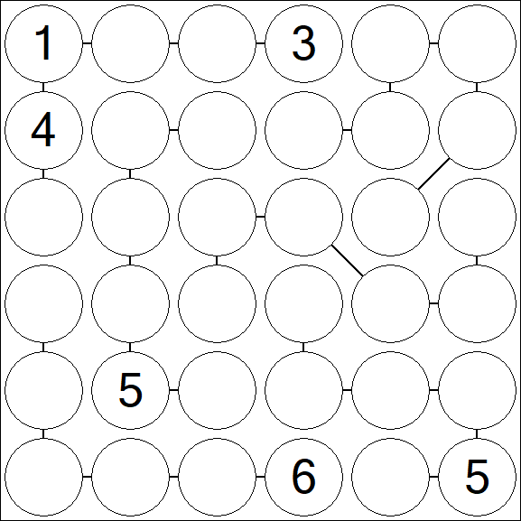 Chain Sudoku 6x6 - Difficile