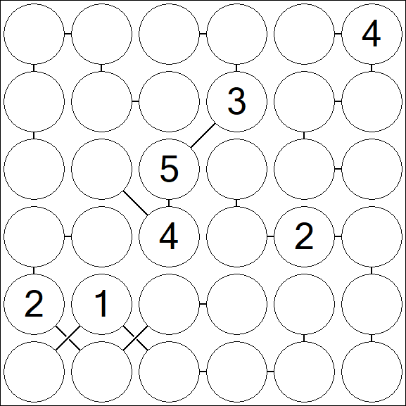 Chain Sudoku 6x6 - Difficile