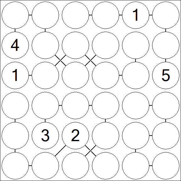 Chain Sudoku 6x6 - Difficile