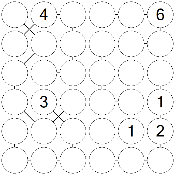 Chain Sudoku 6x6 - Difficile