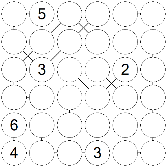 Chain Sudoku 6x6 - Difficile