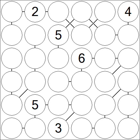Chain Sudoku 6x6 - Difficile