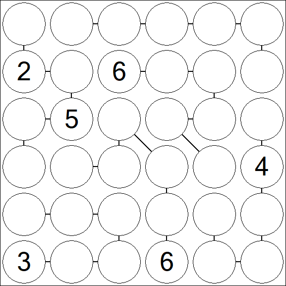Chain Sudoku 6x6 - Difficile