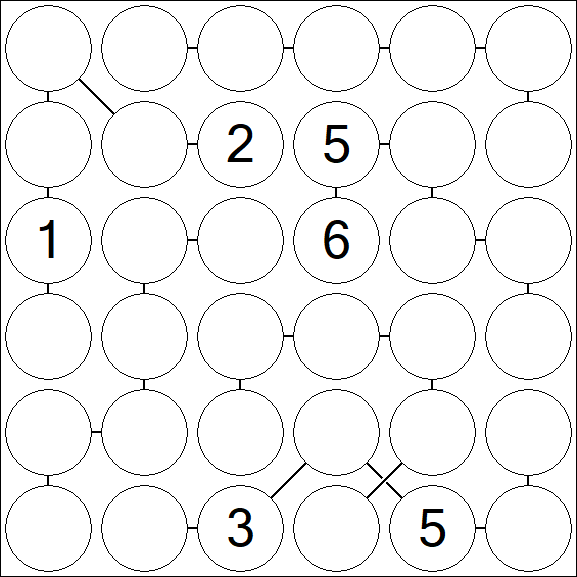Chain Sudoku 6x6 - Difficile