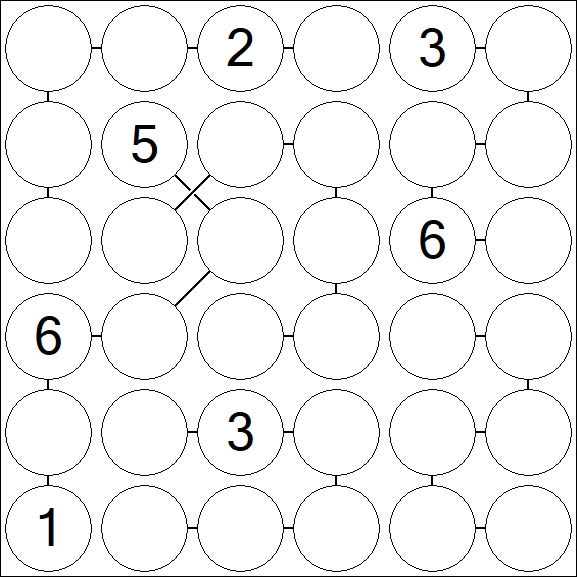 Chain Sudoku 6x6 - Difficile