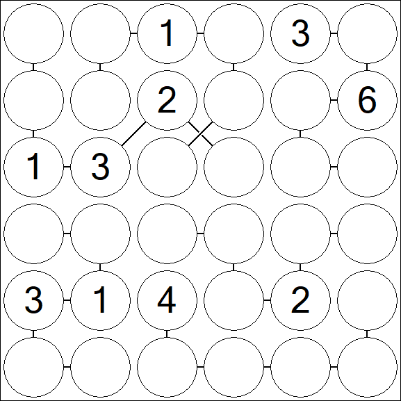 Chain Sudoku 6x6 - Difficile