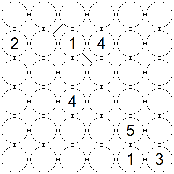 Chain Sudoku 6x6 - Difficile