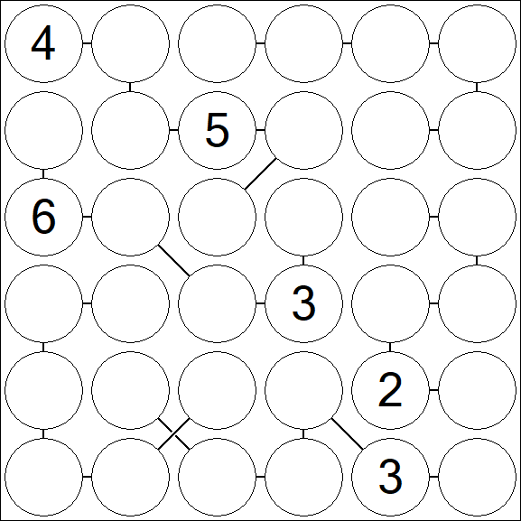 Chain Sudoku 6x6 - Difficile