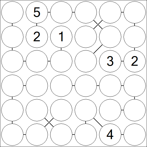 Chain Sudoku 6x6 - Difficile