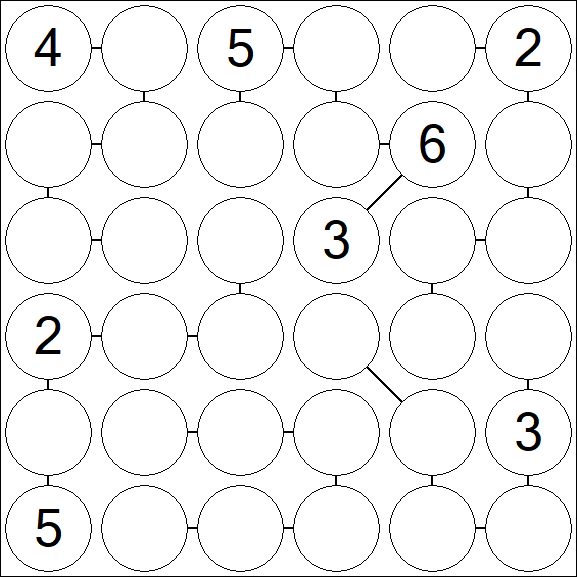 Chain Sudoku 6x6 - Difficile