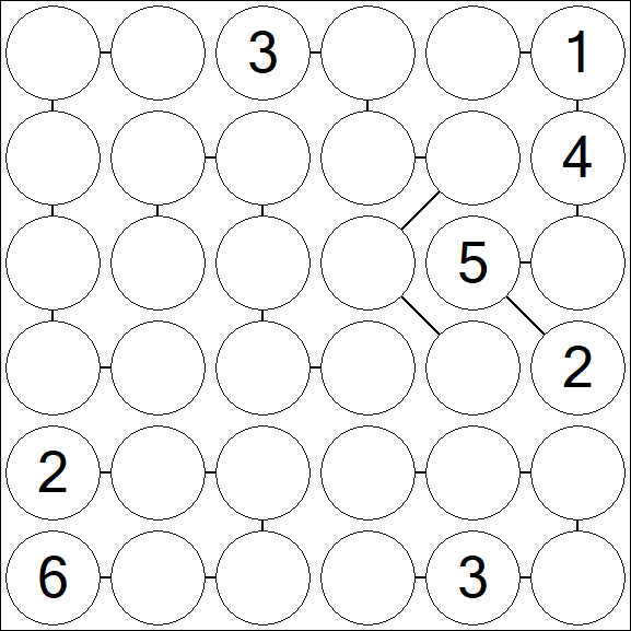 Chain Sudoku 6x6 - Difficile