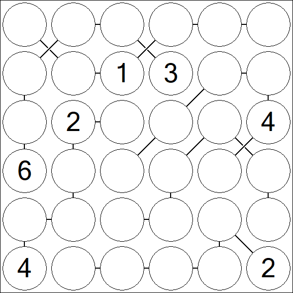Chain Sudoku 6x6 - Difficile