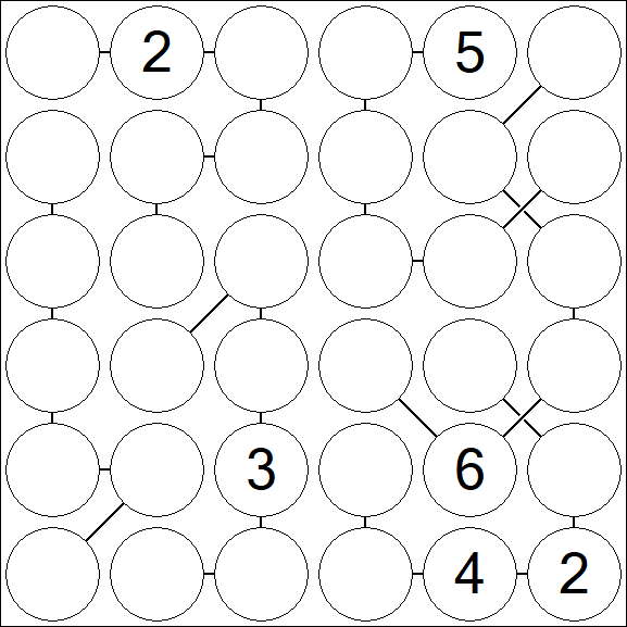 Chain Sudoku 6x6 - Difficile