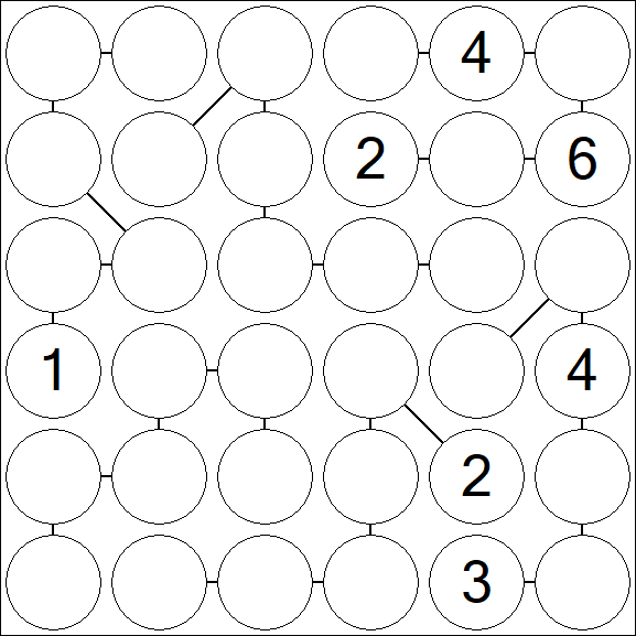 Chain Sudoku 6x6 - Difficile
