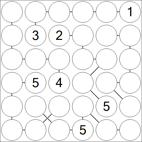 Chain Sudoku 6x6 - Difficile
