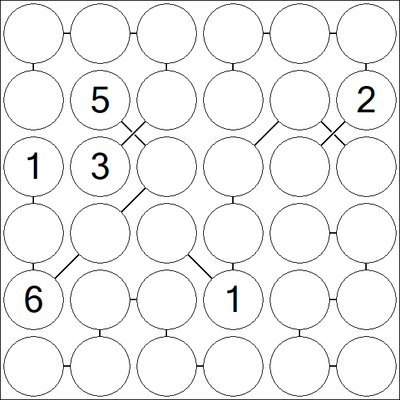 Chain Sudoku 6x6 - Difícil