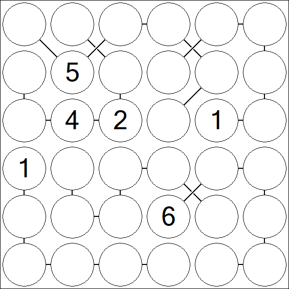 Chain Sudoku 6x6 - Difficile