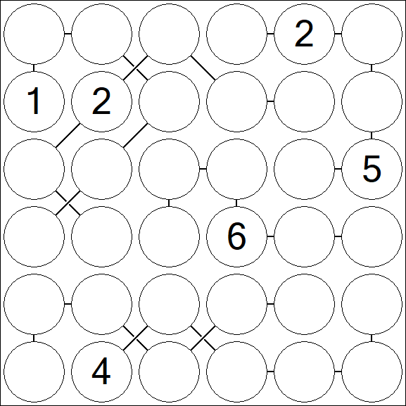 Chain Sudoku 6x6 - Difficile