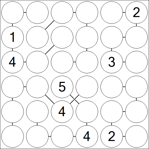Chain Sudoku 6x6 - Difficile