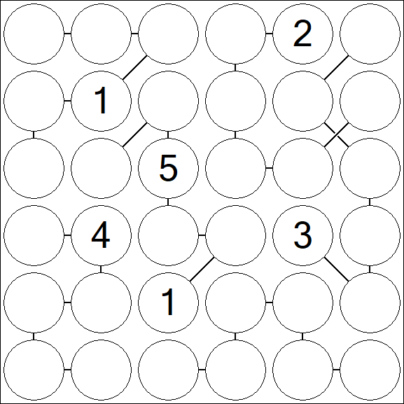 Chain Sudoku 6x6 - Difficile