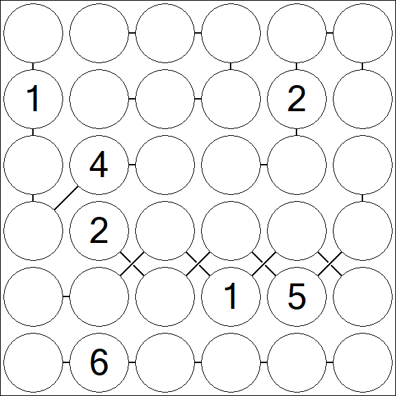 Chain Sudoku 6x6 - Difficile