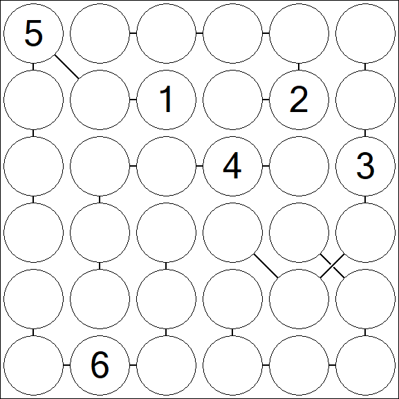 Chain Sudoku 6x6 - Difficile
