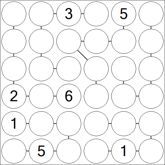 Chain Sudoku 6x6 - Difficile