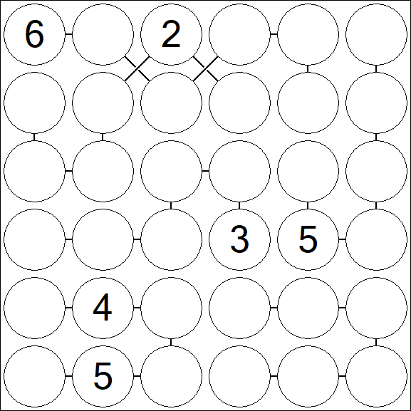 Chain Sudoku 6x6 - Difficile