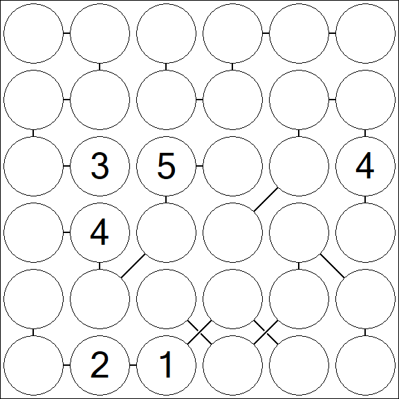 Chain Sudoku 6x6 - Difficile